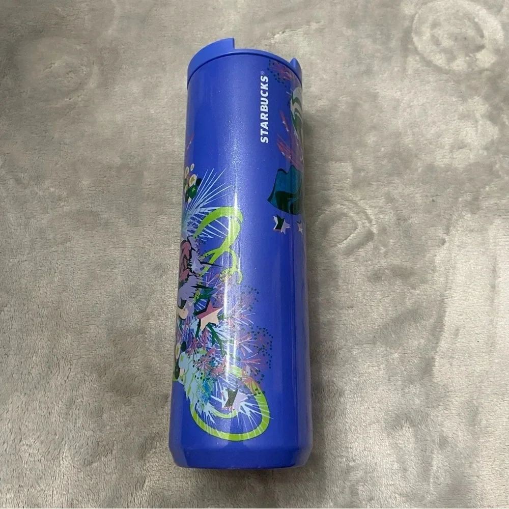 New! Starbucks floral tumbler poinsettia rose
